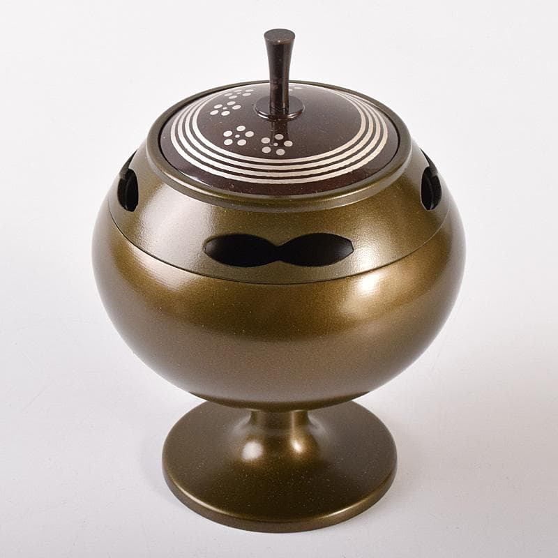 人間国宝　加賀象嵌作家　中川衛作　花文銀象嵌　香りの器　共箱　D　R7776