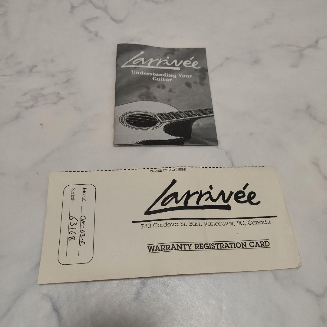 【カナダ製】ラリビーOM−03-Eアコースティックギター 純正 ハードケース付き