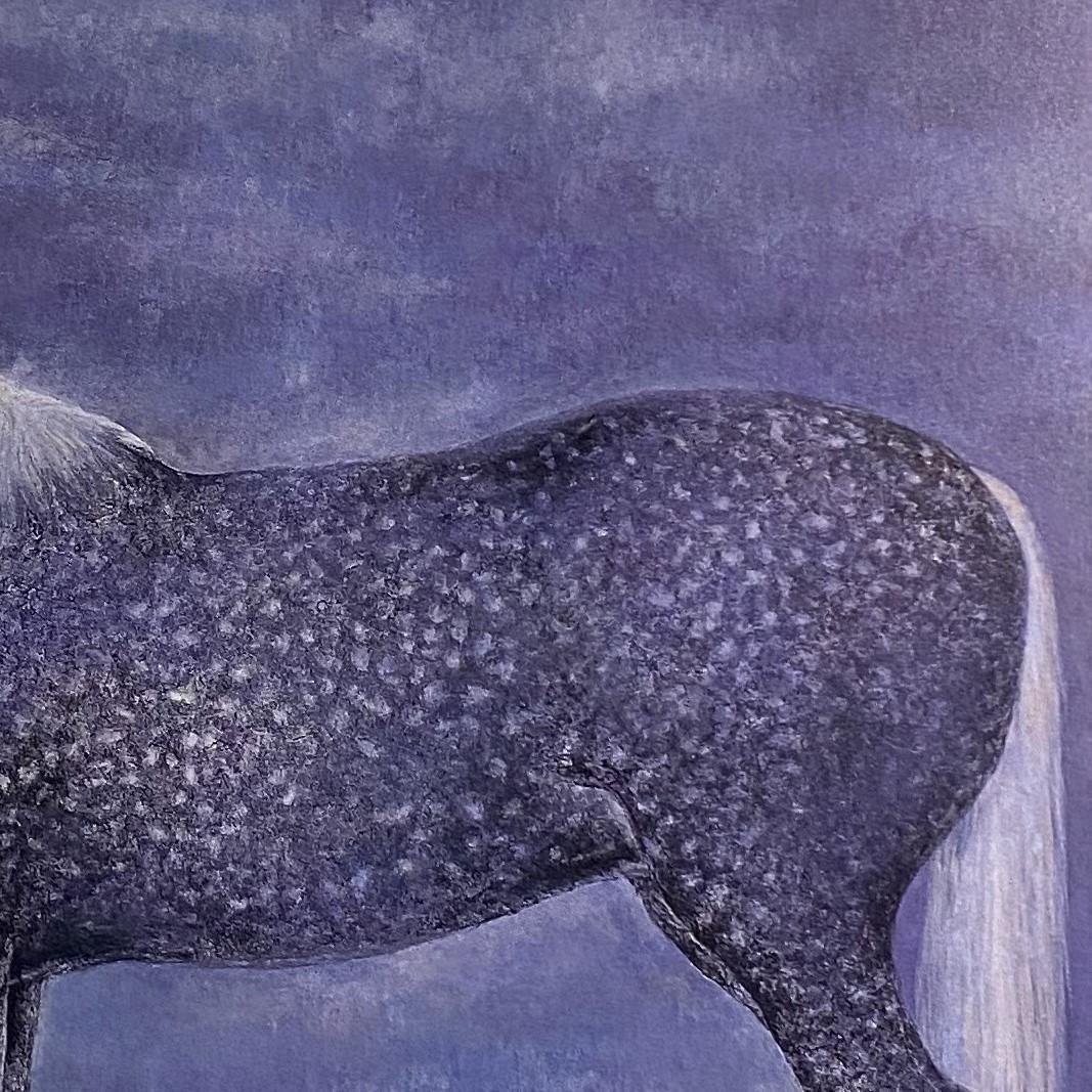 吉村年代、【星の馬】、希少な額装用画集より、新品額装付、状態良好