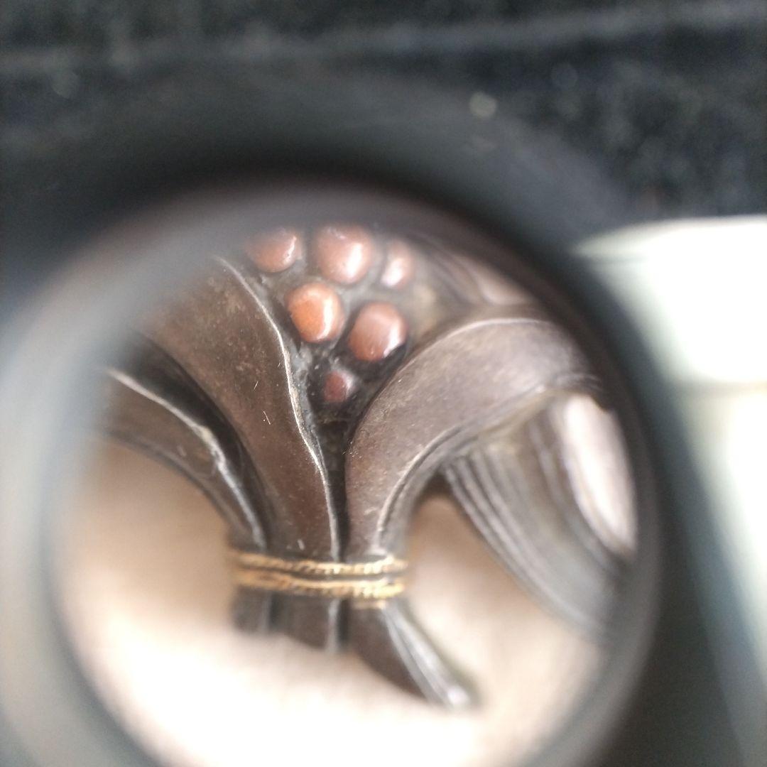 時代 前金具 在銘 万年青 アンティーク