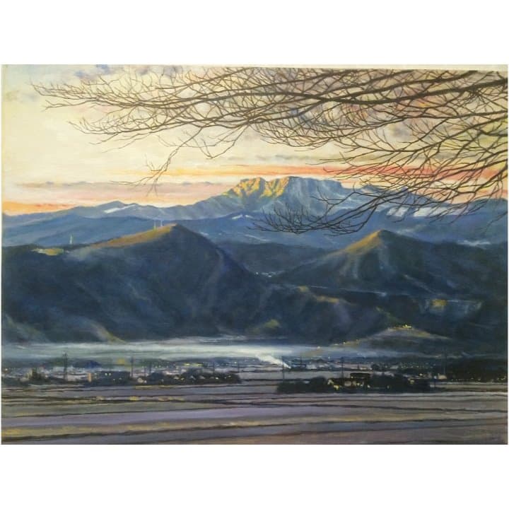 岡村達夫作　石鎚山の夜明け (15号)