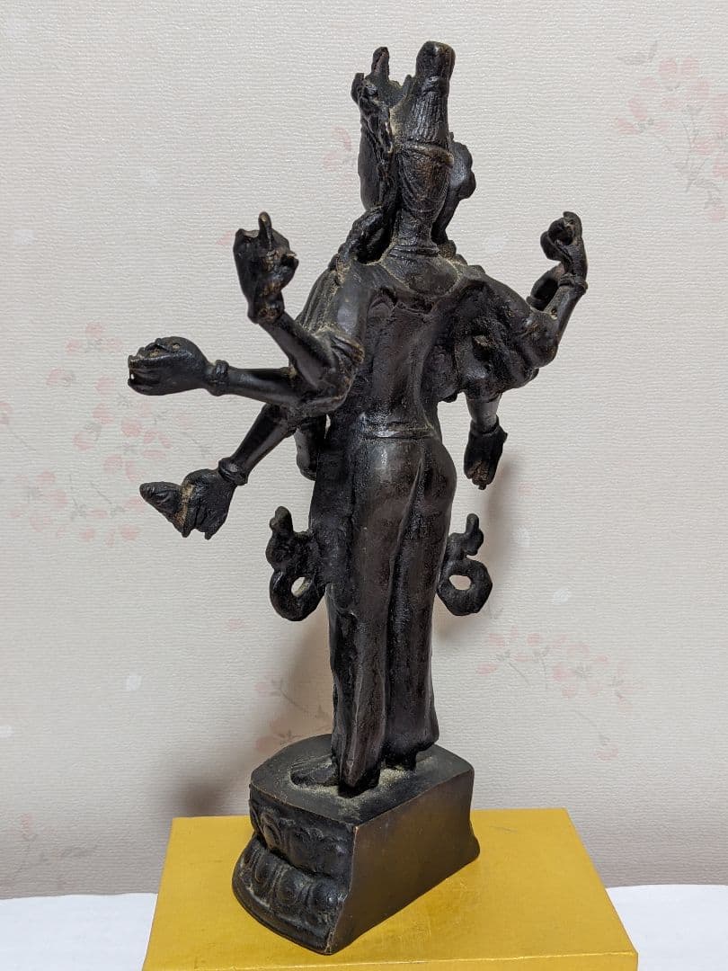 ♦中国仏教 古玩 古美術品 仏像 唐金 釈迦 千手観音菩薩 立像 置物 骨董品