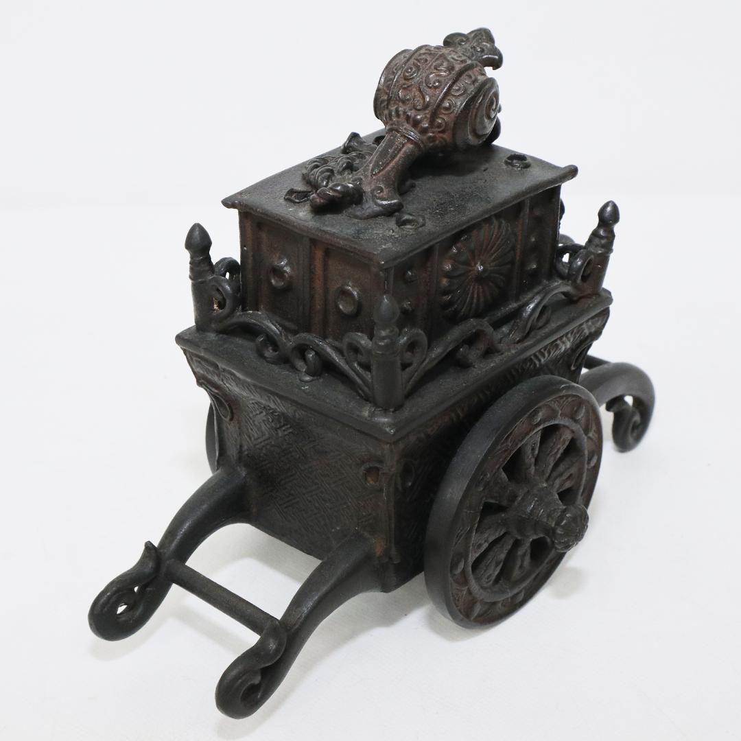 蝋型師 二上 元威 作　蝋型鋳銅　御所車香炉