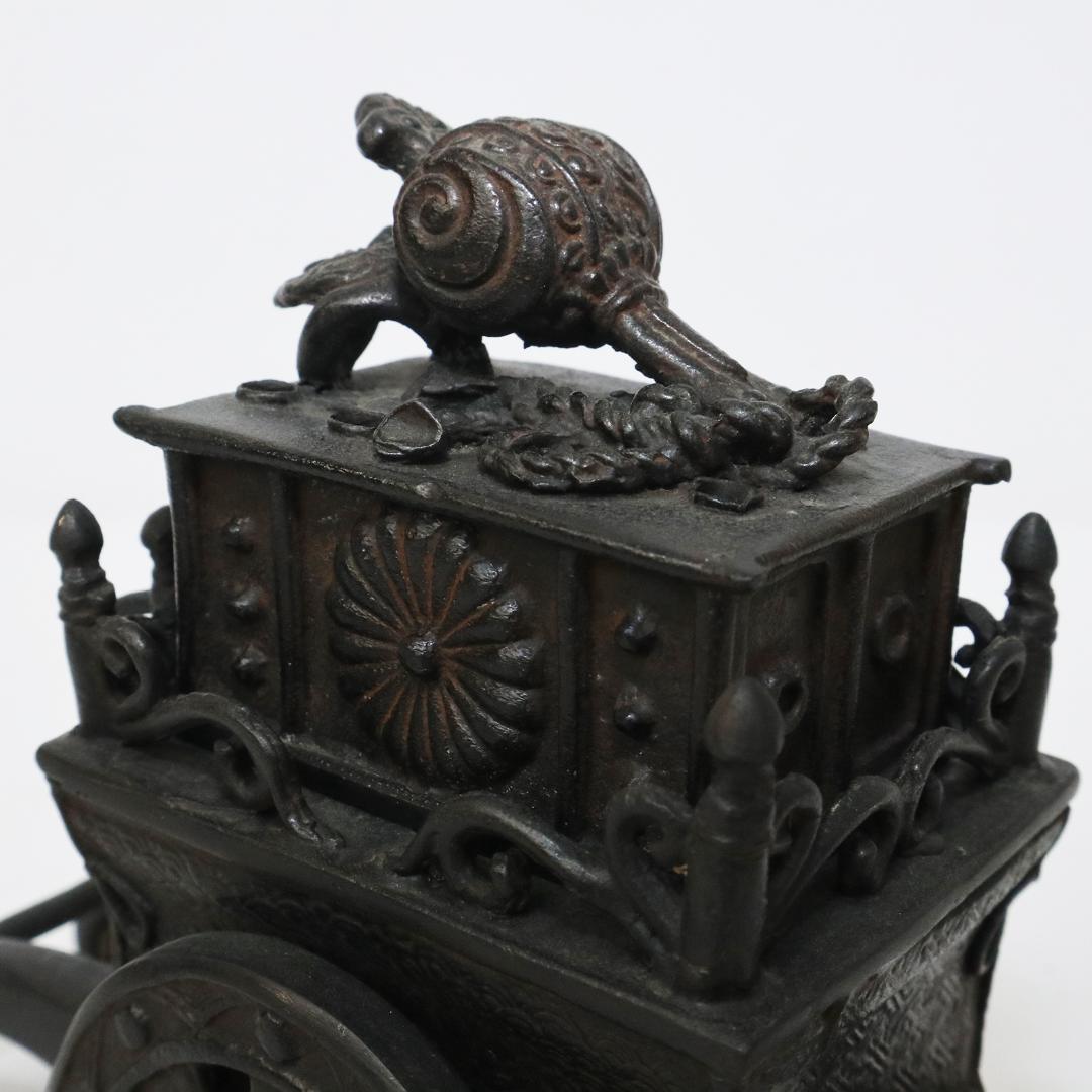 蝋型師 二上 元威 作　蝋型鋳銅　御所車香炉