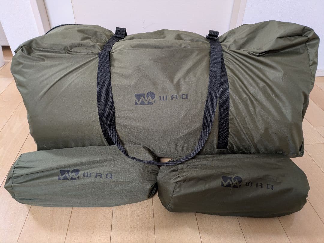 WAQ リラクシングキャンプマット オリーブ ピロー付