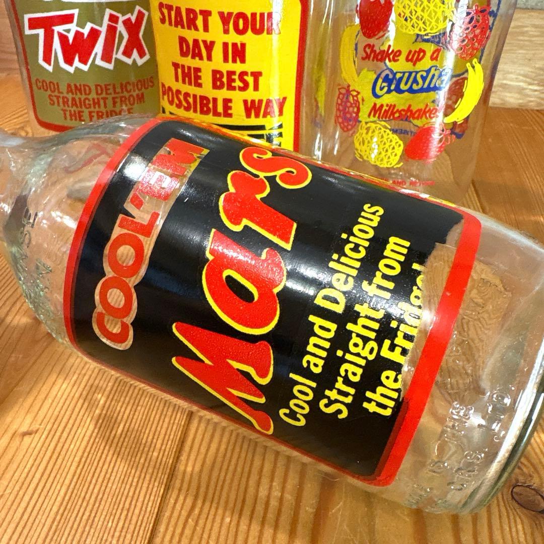 80年代　イギリス　アドバタイジング　牛乳瓶　セット