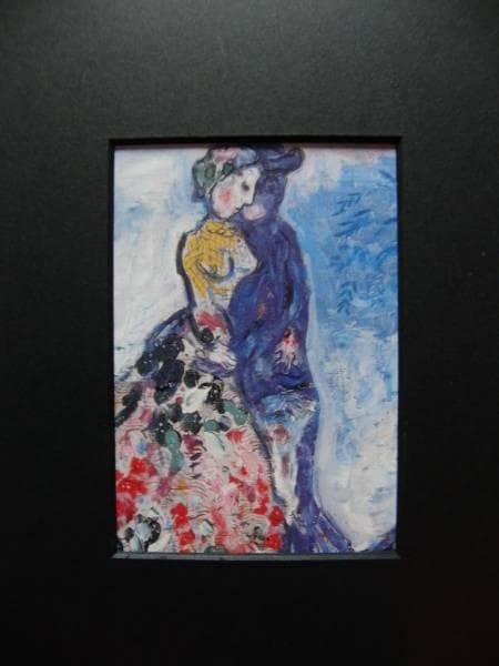 Chagall、LE COUPLE、希少画集画、新品額装付