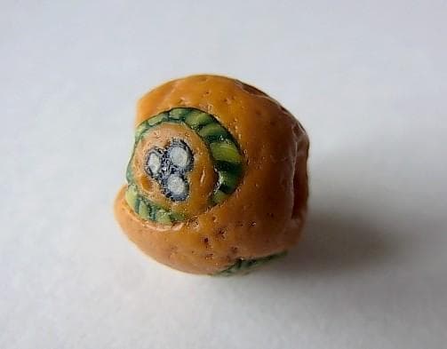 ★X1603★ 古代 とんぼ玉 (A06) イスラム　ガラスビーズ　モザイク象嵌