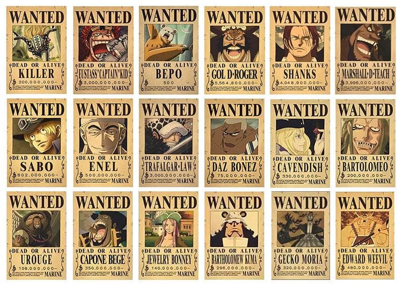 ワンピース　手配書　懸賞金ポスター　89枚セット