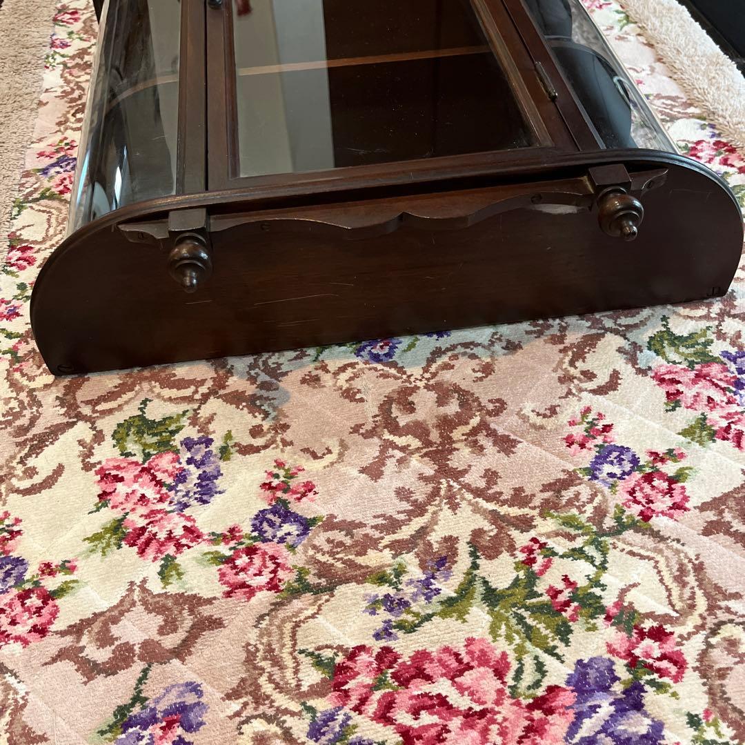 最終価格　FERGUSON アンティーク家具　木製ガラスキャビネット3段棚付き