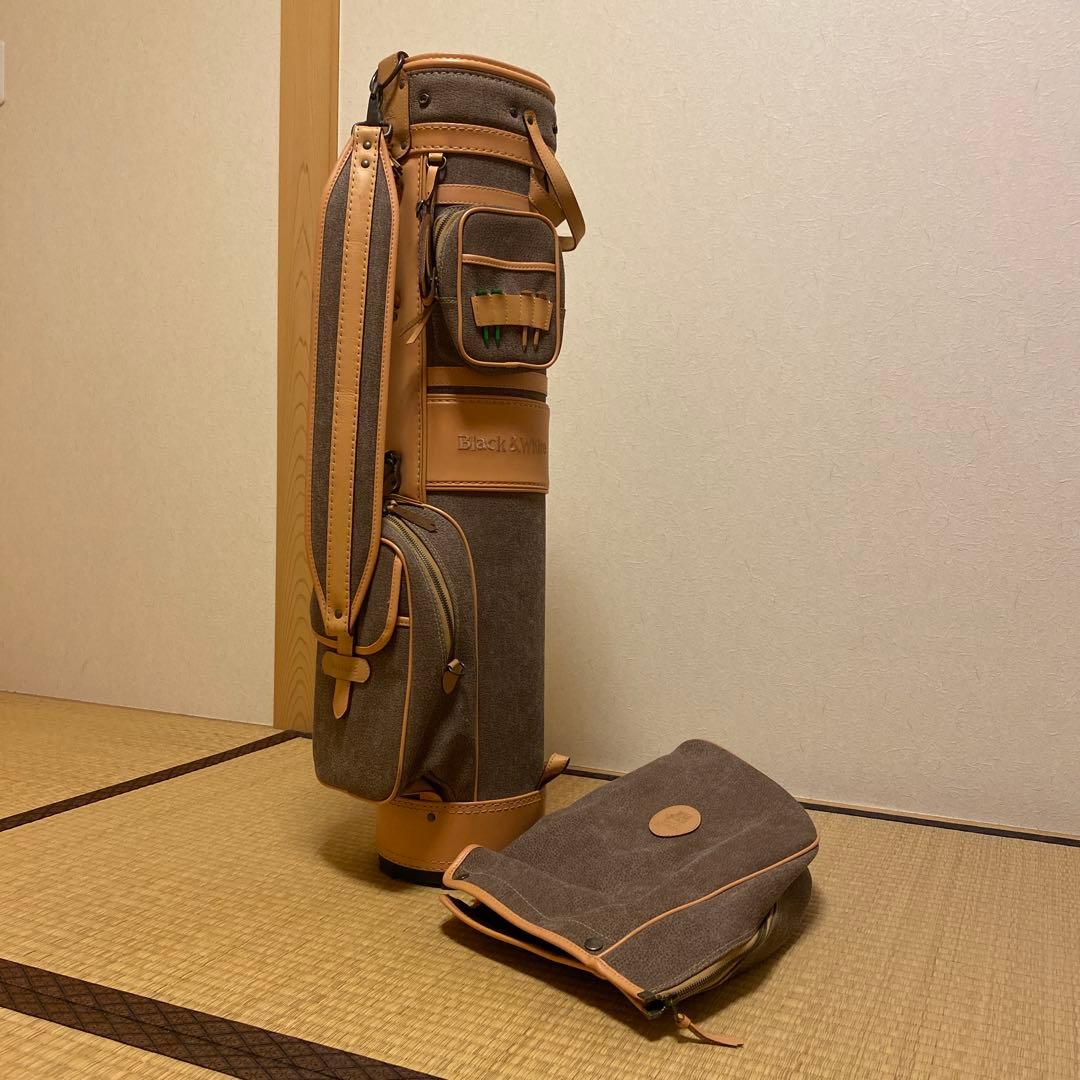 【希少】【美品】BLACK&WHITE キャディバッグ