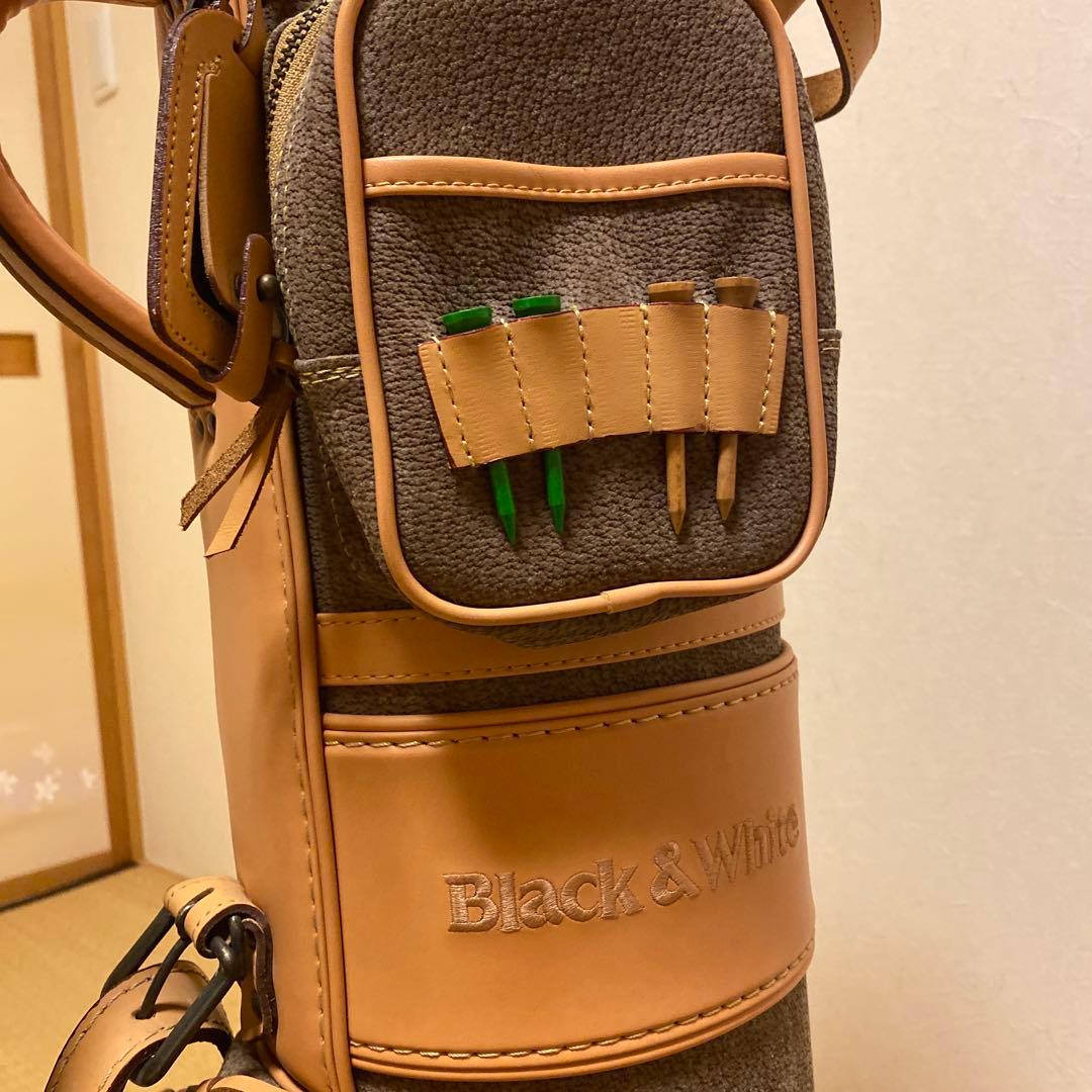 【希少】【美品】BLACK&WHITE キャディバッグ
