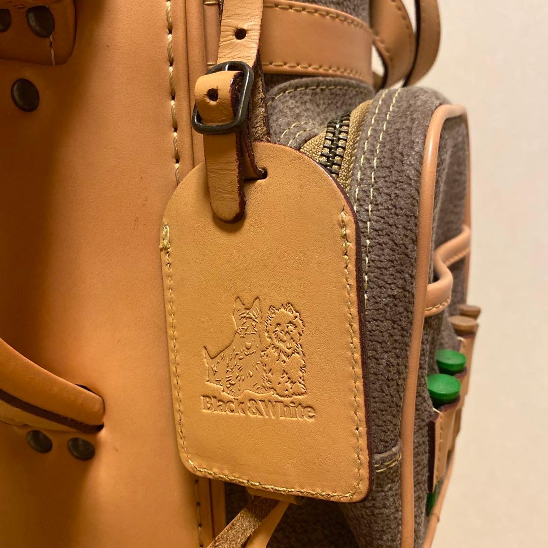 【希少】【美品】BLACK&WHITE キャディバッグ