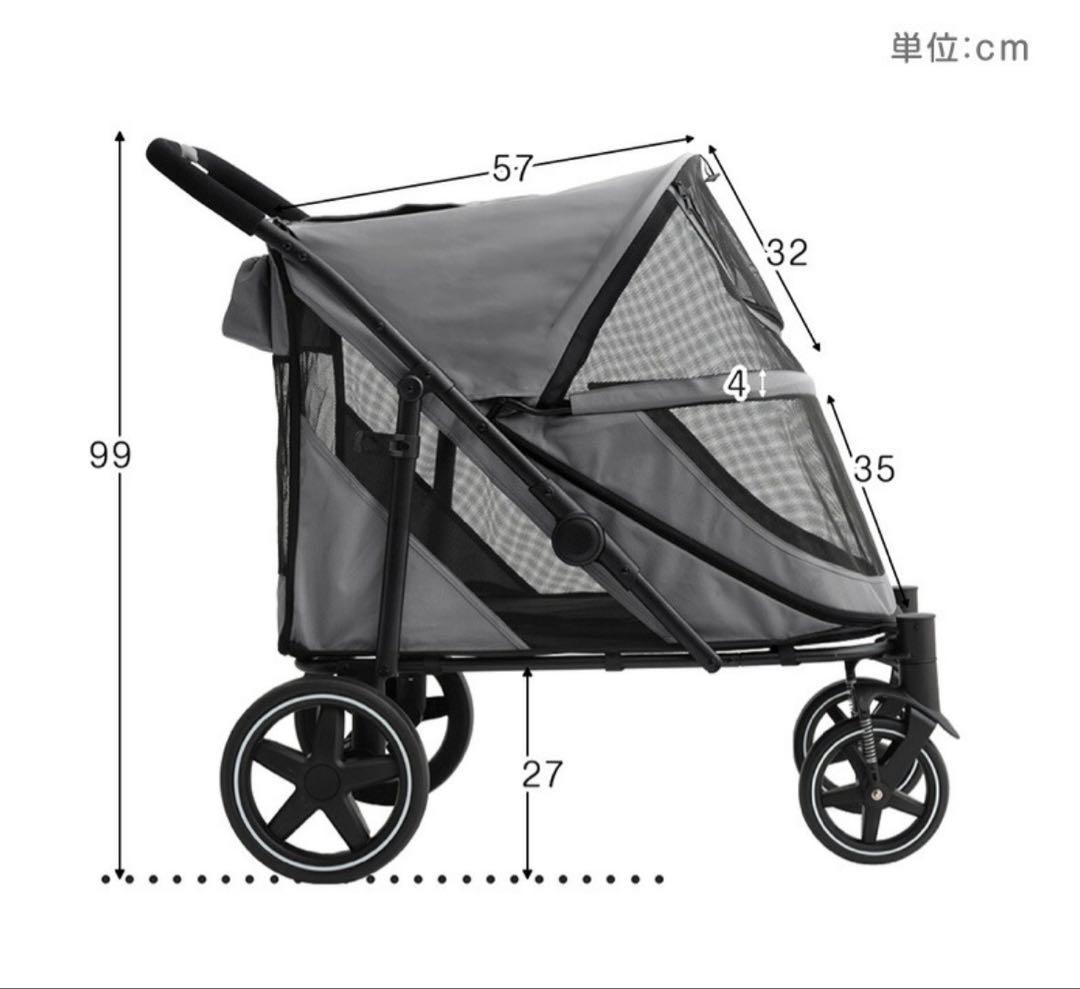 超大型犬対応 ペットカート　折りたたみ可能 耐荷重60kg