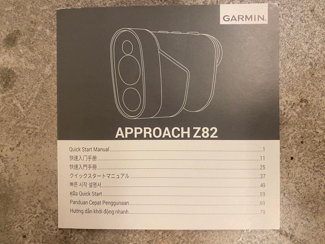 GARMIN Z80 ゴルフ用距離計 ブラック　APPROACH Z82