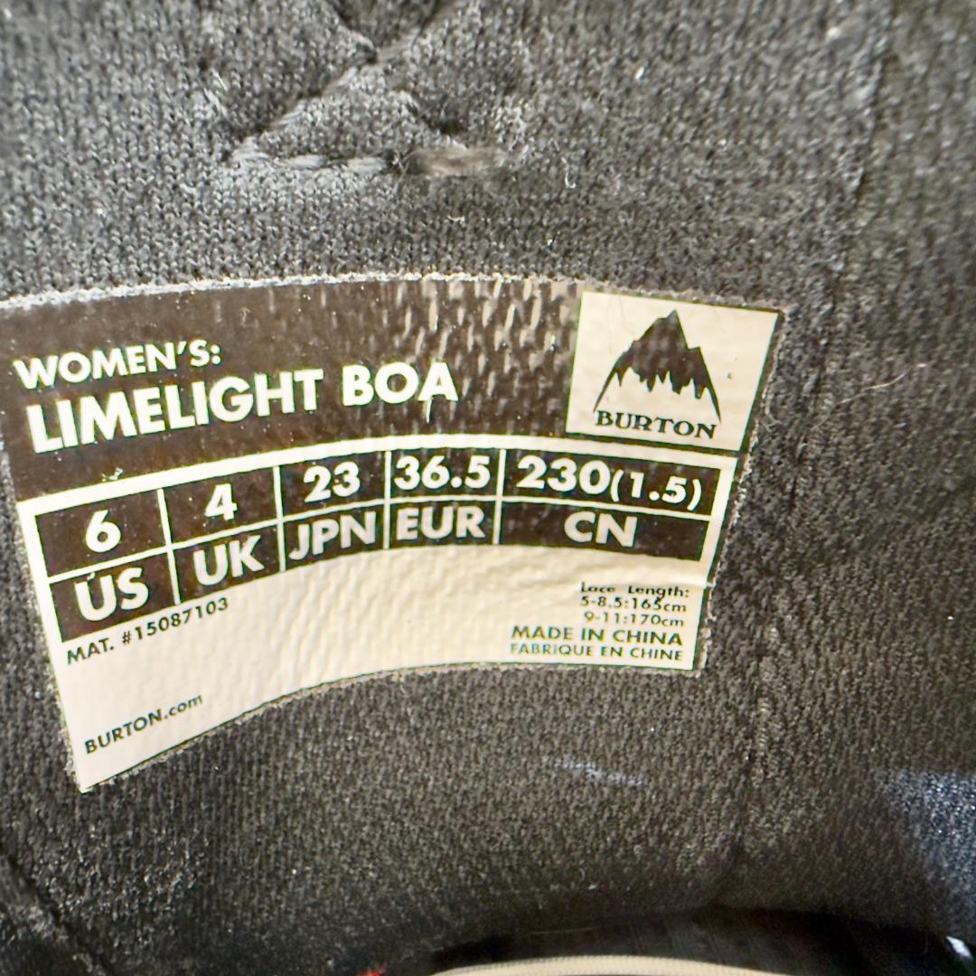 Burton Limelight BOA 23cm レディース　ボア　バートン