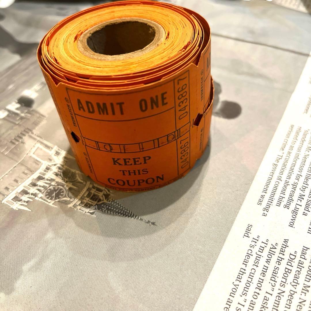 ヴィンテージ【ダブルチケット】【ロールごと】海外チケット(ロールチケット