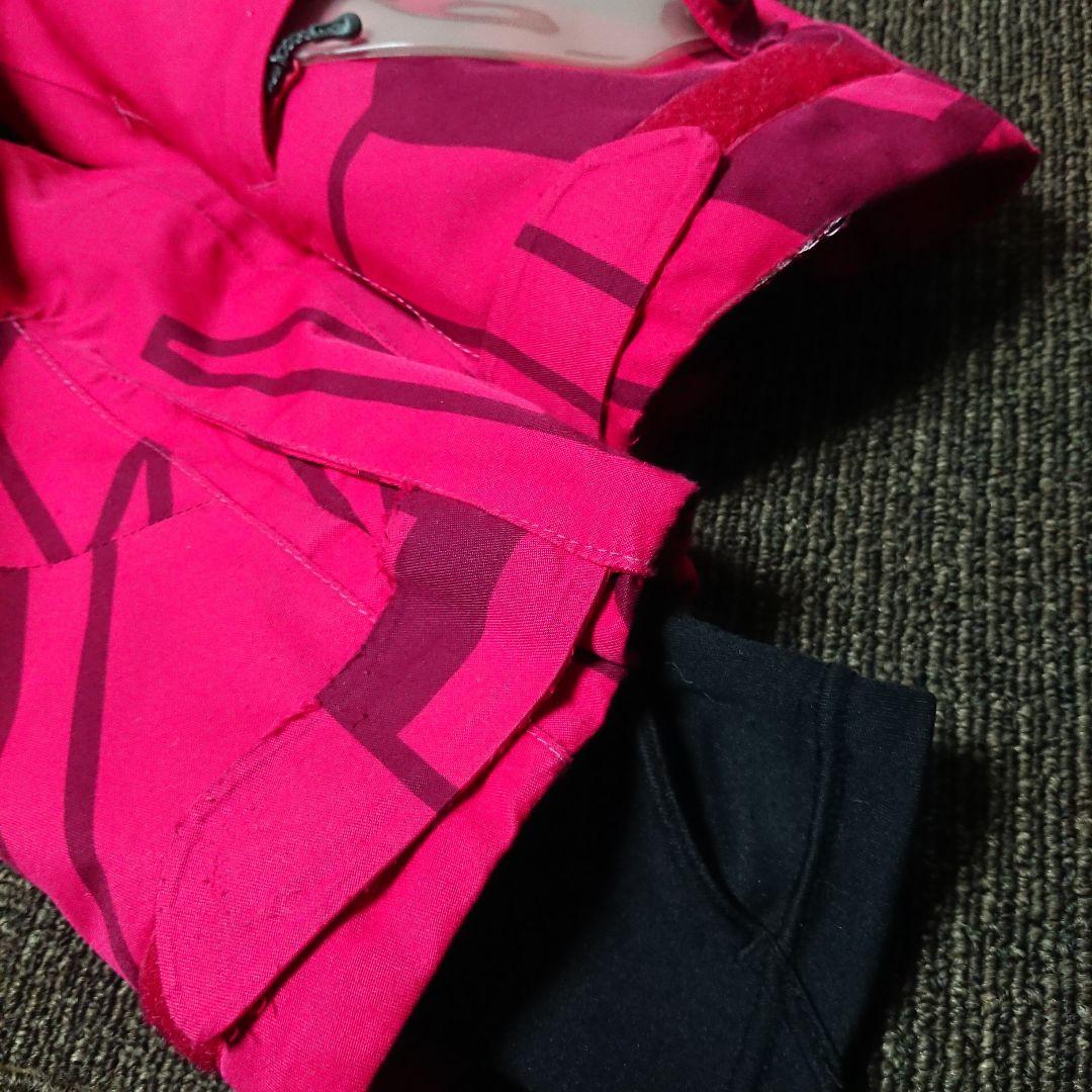 送料無料【MIZUNO】ピンクレッド小さいサイズスキーウェア 上2XS下XS