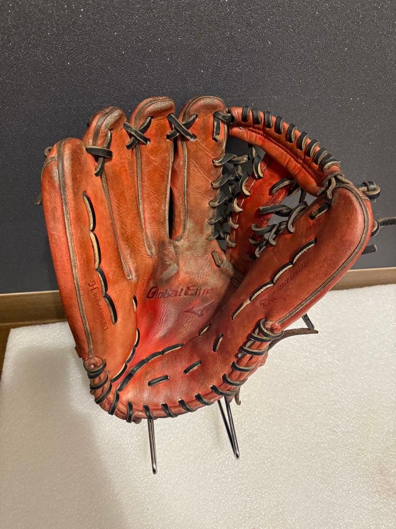 ★美品★ ミズノ グローバルエリート 硬式外野手 革質◎ 良型 左 サウスポー