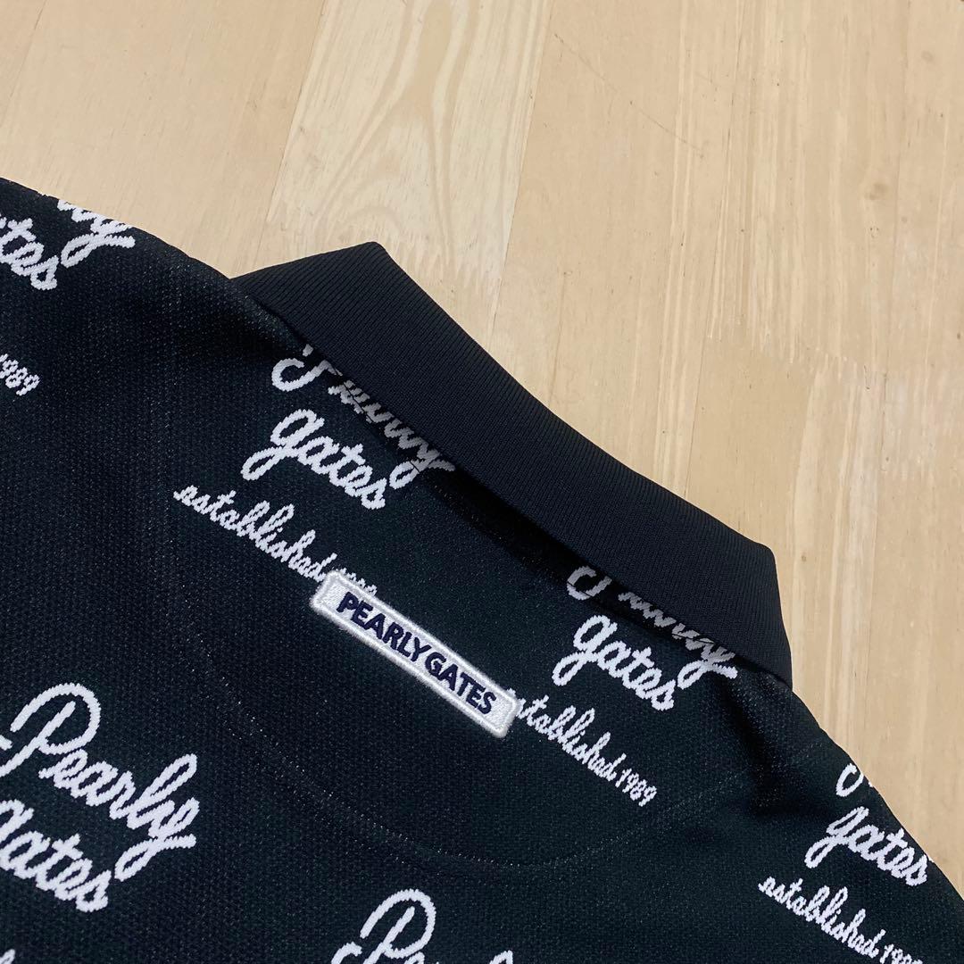 パーリーゲイツ☆新品 残1点 筆記体ロゴ ジャカード ポロシャツ