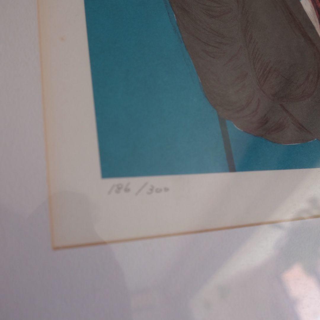 横尾忠則　リトグラフ ナイフの男 1983年 直筆サイン入り　シリアルナンバー