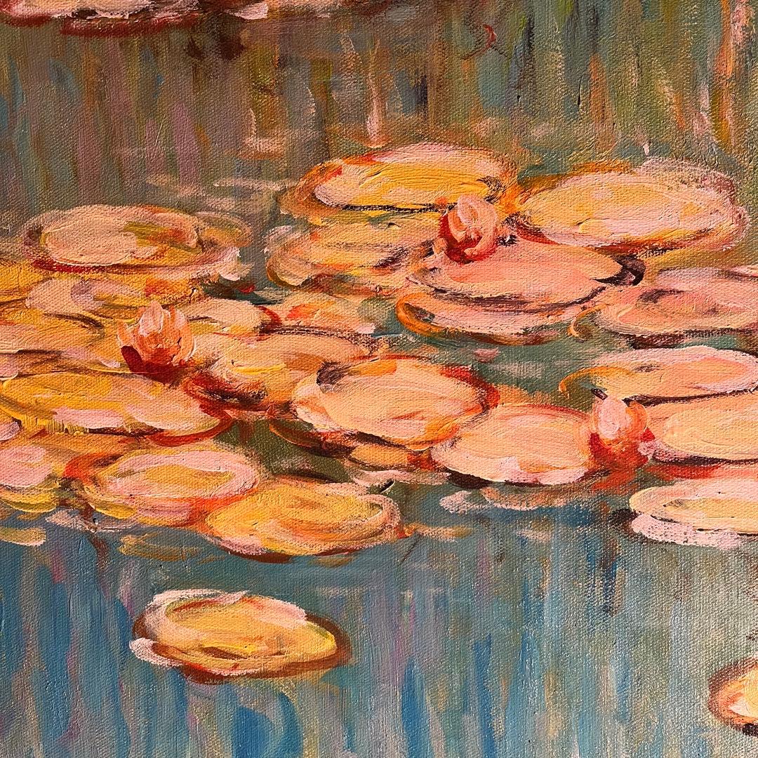 ★特大★ 手書き油絵 クロード・モネ 睡蓮 肉筆絵画 インテリア 油彩画