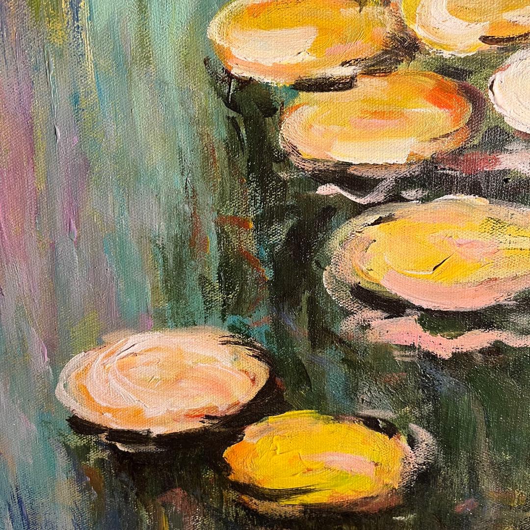 ★特大★ 手書き油絵 クロード・モネ 睡蓮 肉筆絵画 インテリア 油彩画