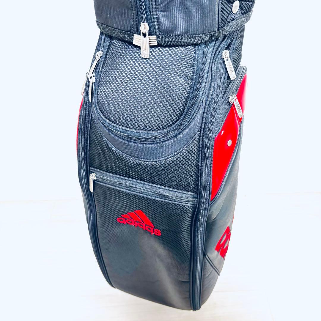 美品　ADIDAS　アディダス　キャディバッグ　ブラック/レッド