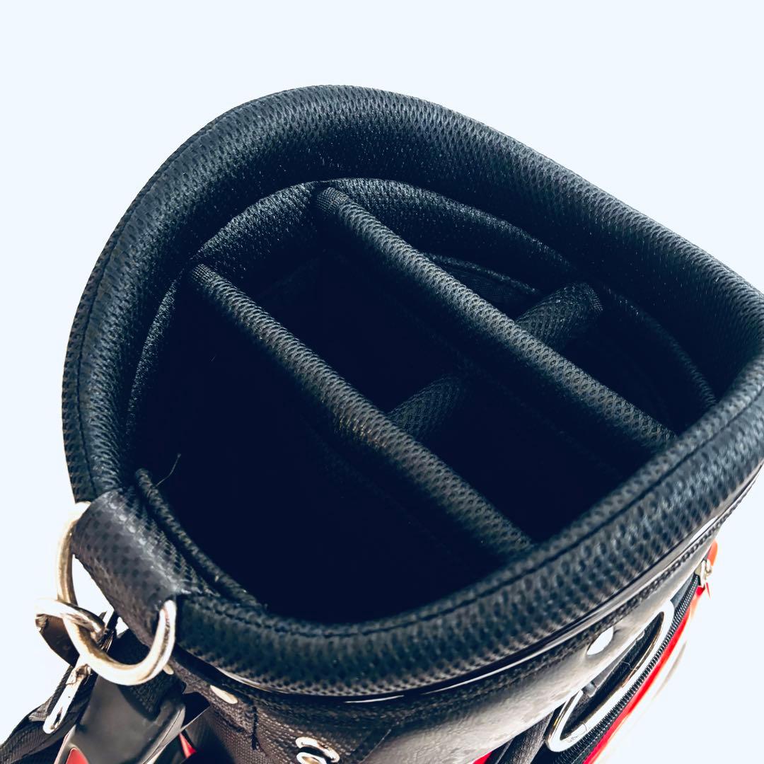 美品　ADIDAS　アディダス　キャディバッグ　ブラック/レッド