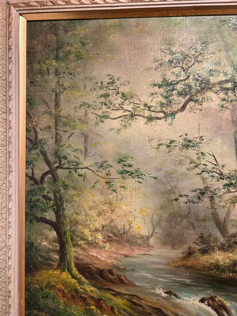 油彩画 風景画 装飾フレーム付き