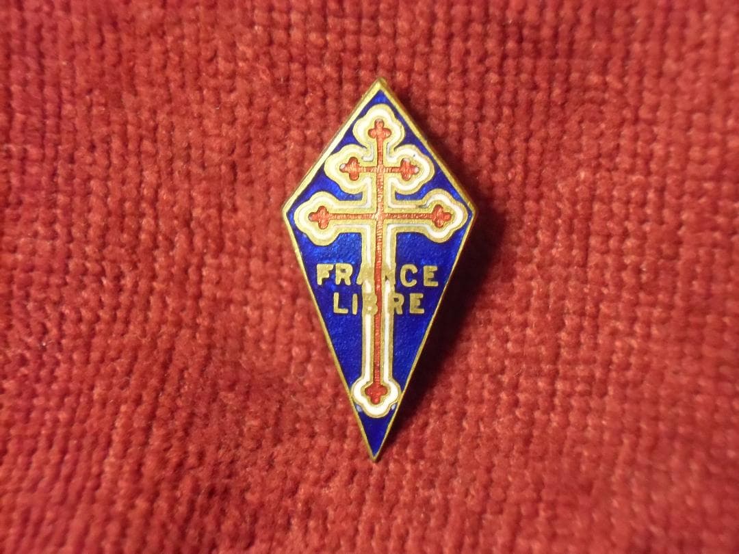 Ｆフランス軍＊ＦＬＬ自由フランス軍＊レジスタンスバッジ（実物）