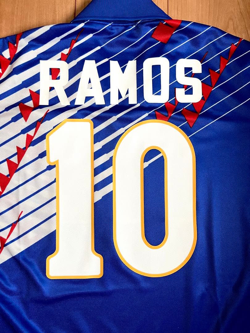 当時物 asics サッカー 日本代表 ドーハ モデル ラモス瑠偉10番 L