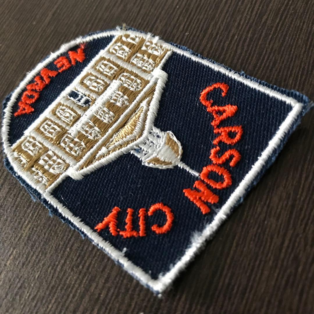 ヴィンテージ 刺繍 ワッペン 1970 1980 ネバダ州 カーソンシティ H