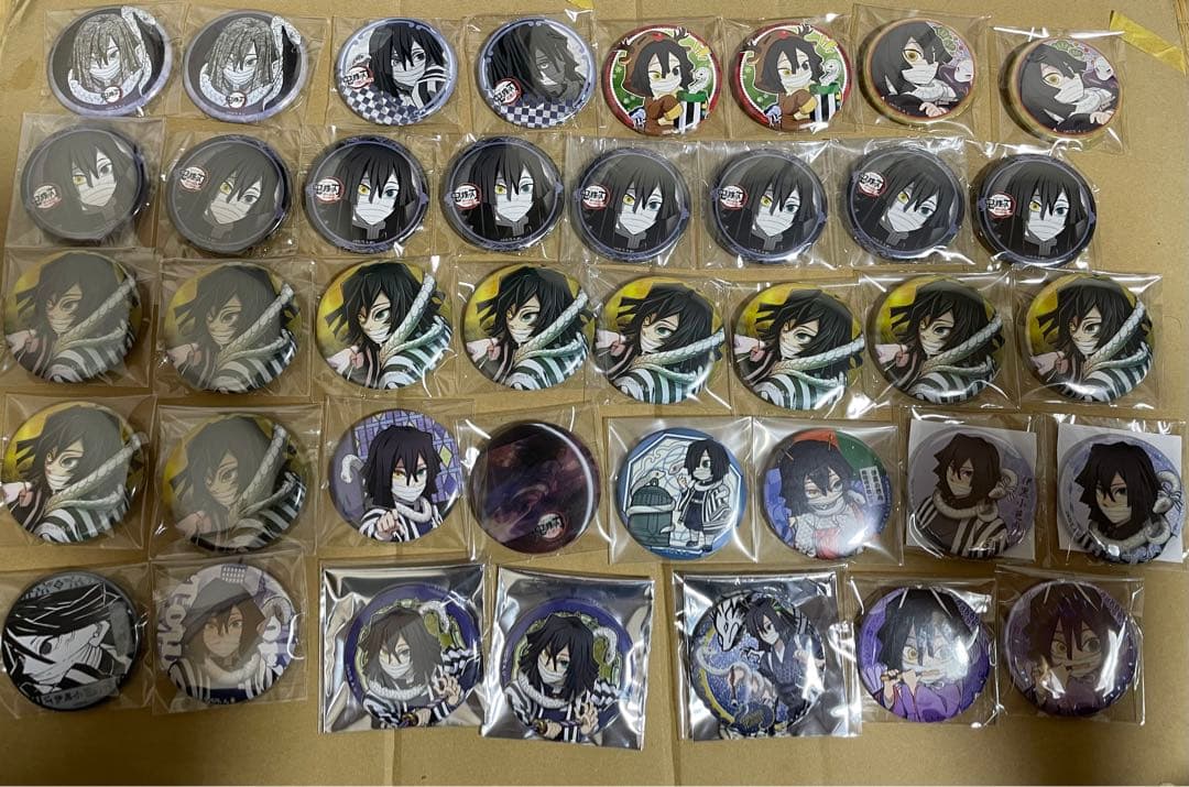 鬼滅の刃　伊黒小芭内　缶バッジ　39点セット