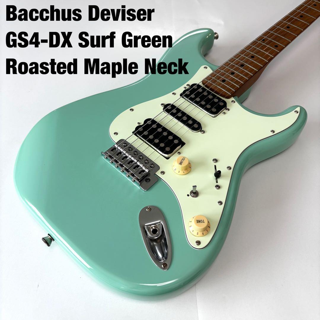 ★美品★Bacchus バッカス　ストラトローステッドメイプル　サーフグリーン