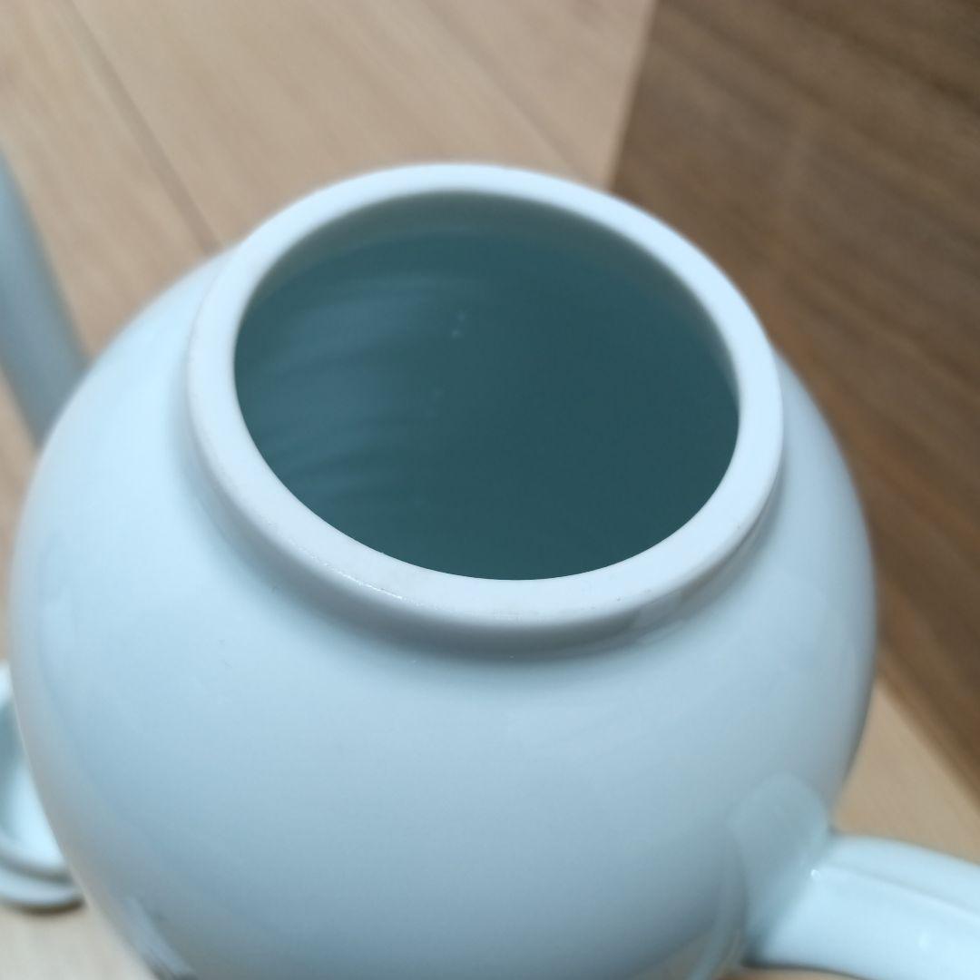 新品未使用　人間国宝井上萬二作　白磁彫文手付　水指