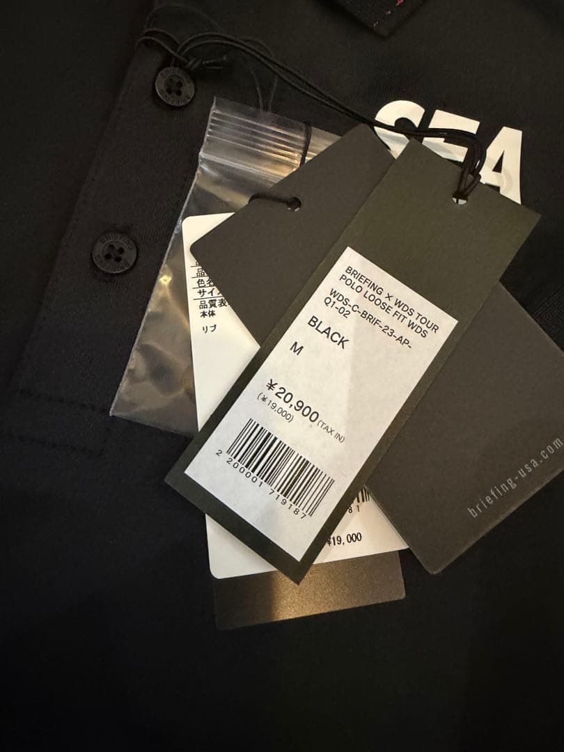 BRIEFING WIND AND SEA ポロシャツ ブラックサイズM新品