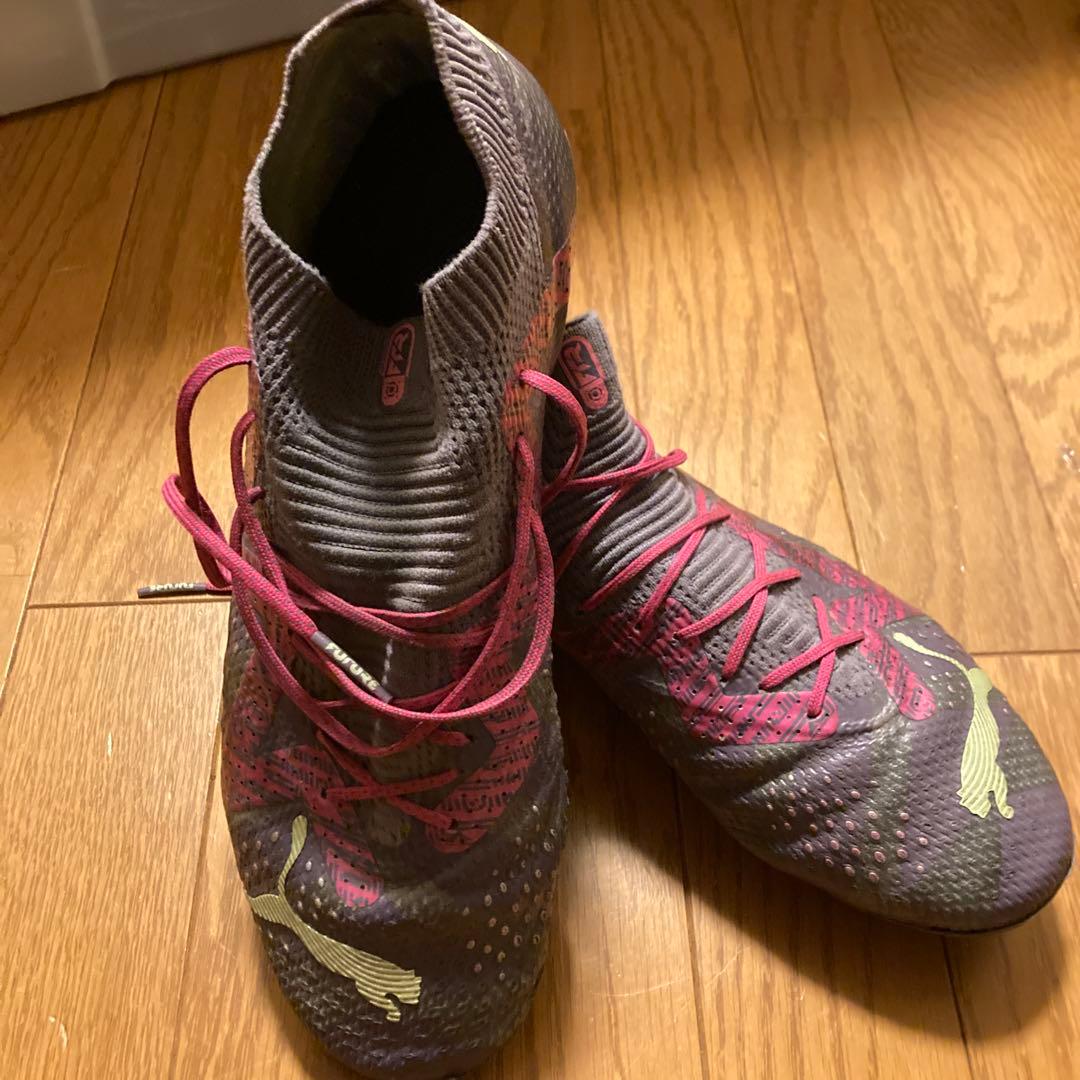 Puma スパイクシューズ グレー/ピンク FG