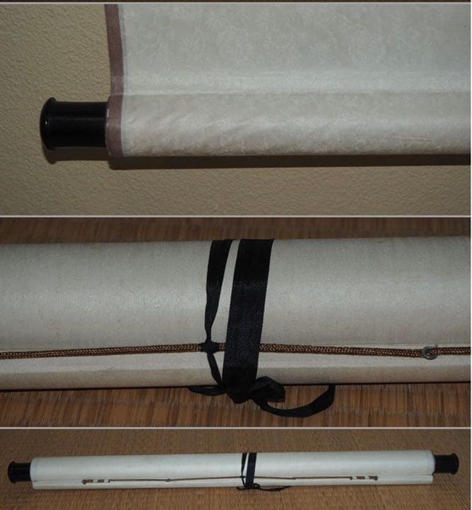 送料無料　愛新覚羅兆豊書　 大幅紙本掛け軸　全体204×66ｃｍ 　中国美術