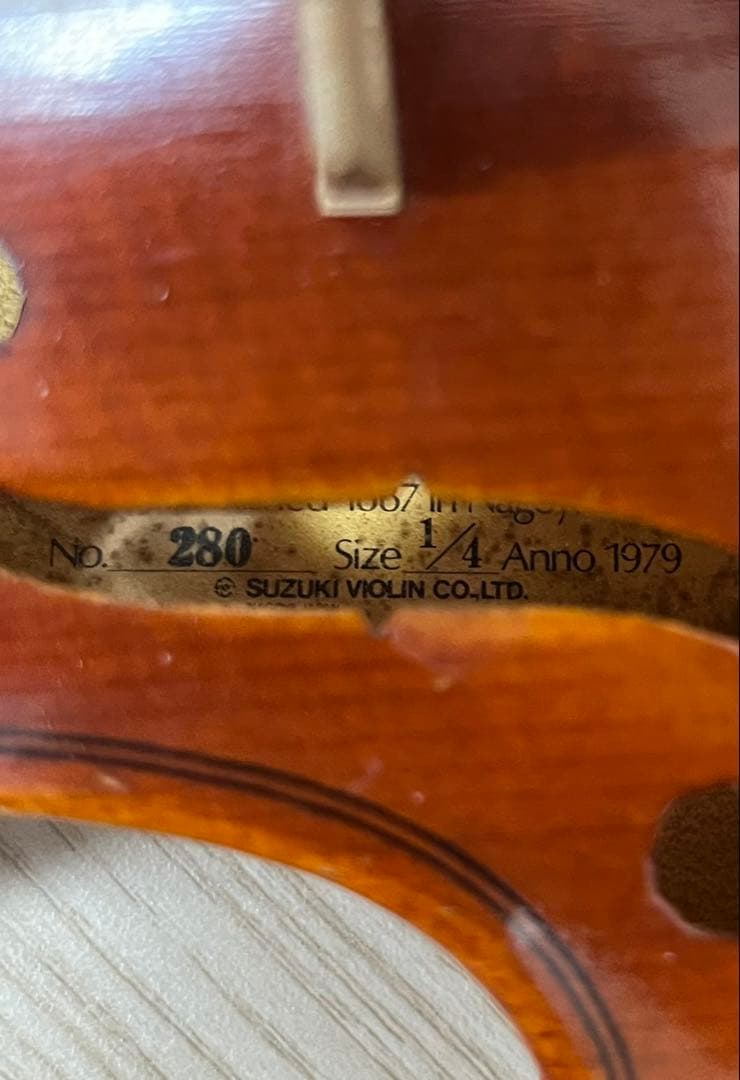 SUZUKI No.280 1/4 バイオリン 1979年製