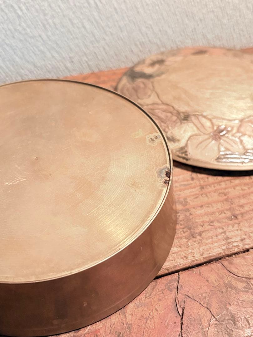 インド 真鍮製小物入れ ブラス ジュエリーボックス アンティークヴィンテージ