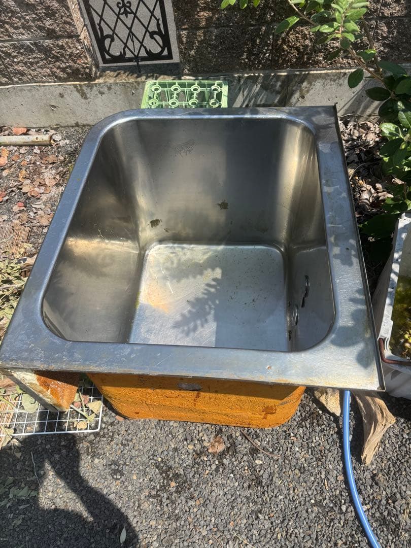 ※引取り限定 メダカ 金魚 水槽 ステンレス製 浴槽