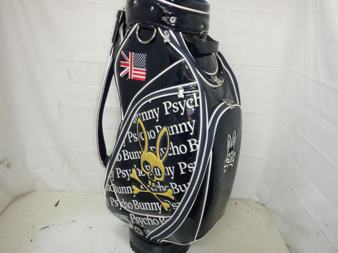 サイコバニー★Psycho Bunny★9.5型★エナメル★良品★スタッフ★NV