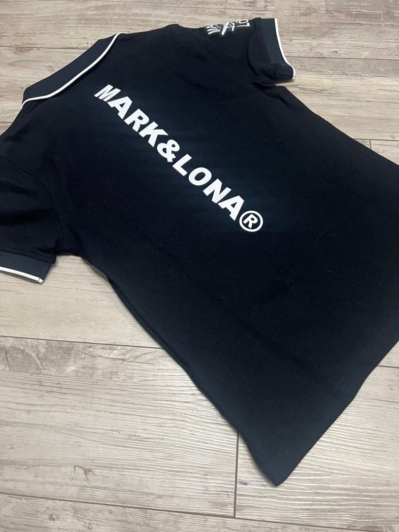 MARK & LONA スカルプリント ポロシャツ 黒