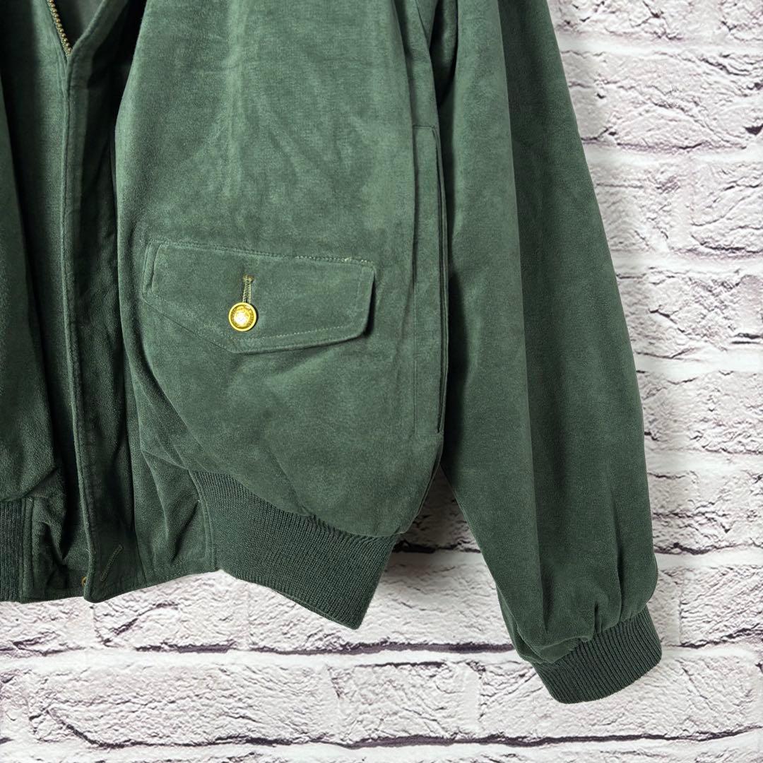 Vintage スウィングトップ スエード Lsize 裏地チェック 豪華ボタン