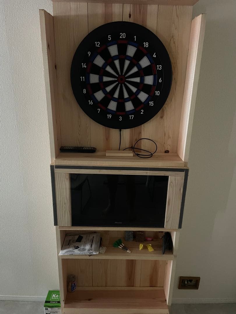 出荷手間無料に変更。木製ダーツボードスタンド、ダーツライブホーム