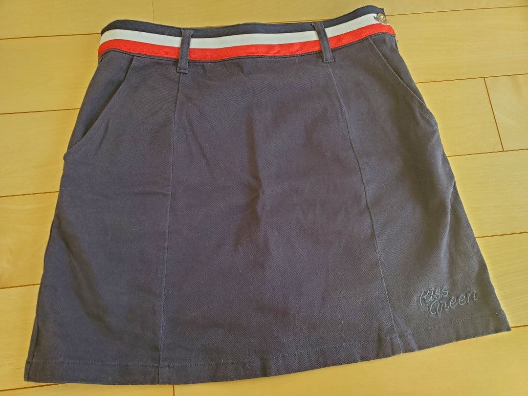 【キスオンザグリーン】レディースゴルフウェア セットアップ リボン配色フリル