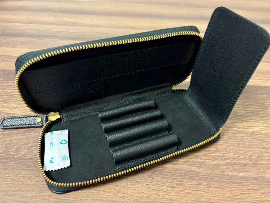 バハギア Bahagia&Craft ラウンドジップペンケース ブラック