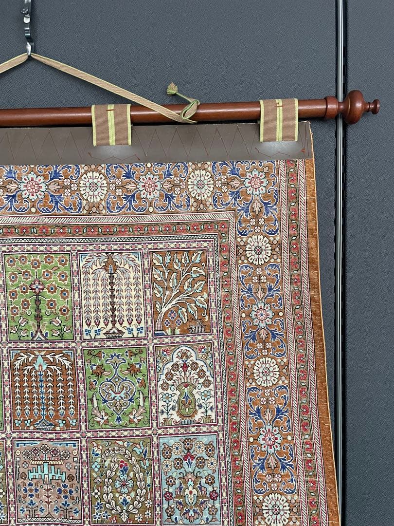 新品最高級　MUSEO社タグ付き　イラン　クムシルク　絹100% タペストリー