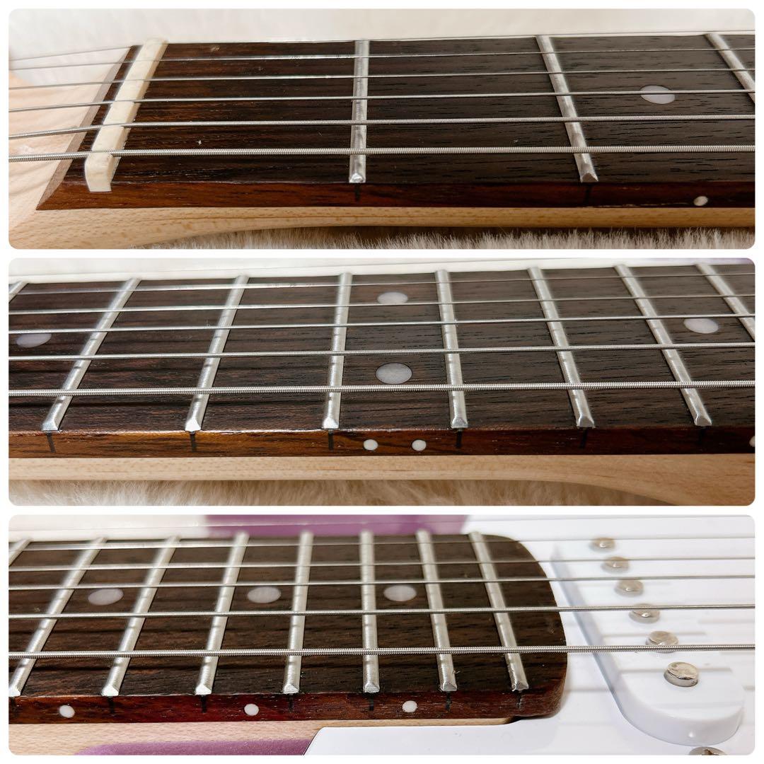 美品 フォトジェニック バーガンディ エレキギター ストラトキャスタータイプ